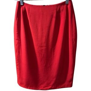 D'ore by Della Roufogali A-Line Skirt red solid  Print Women's Sz 6